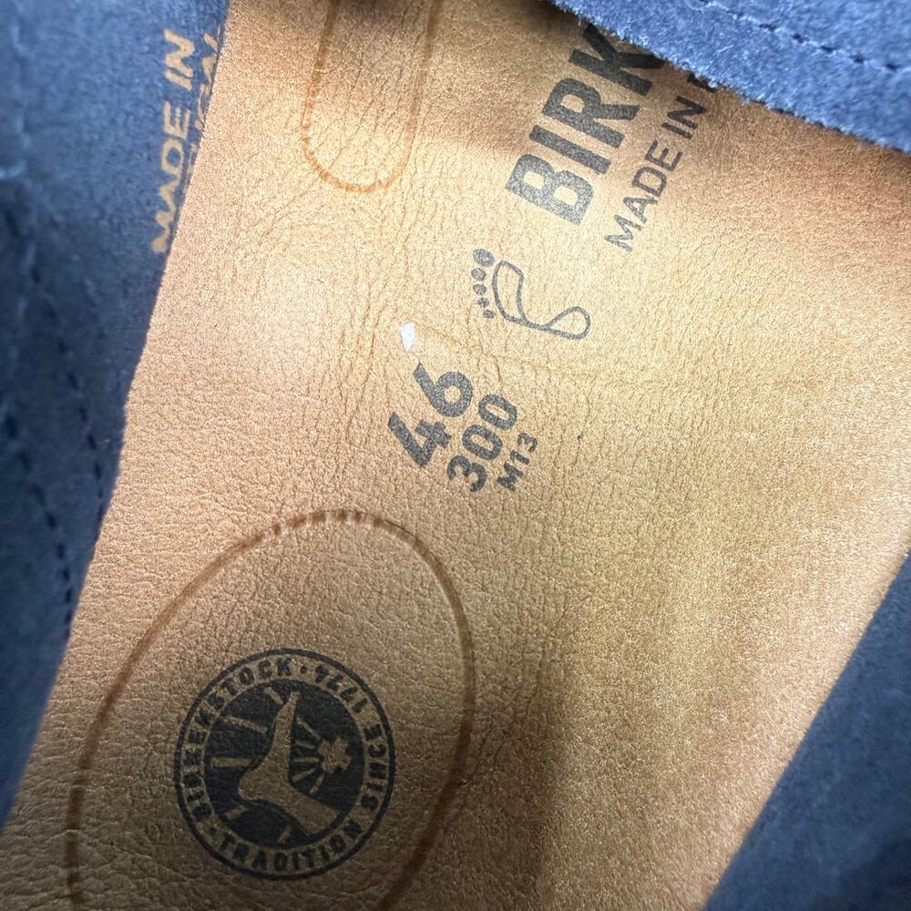 Birkenstock Callan Shoes Men's 13 (46) Blue Navy Suede Leather Casual Loafers - Picture 2 of 7